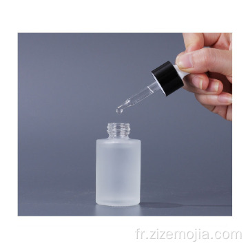 Flacons en verre dépoli compte-gouttes d&#39;huile essentielle de soin de la peau